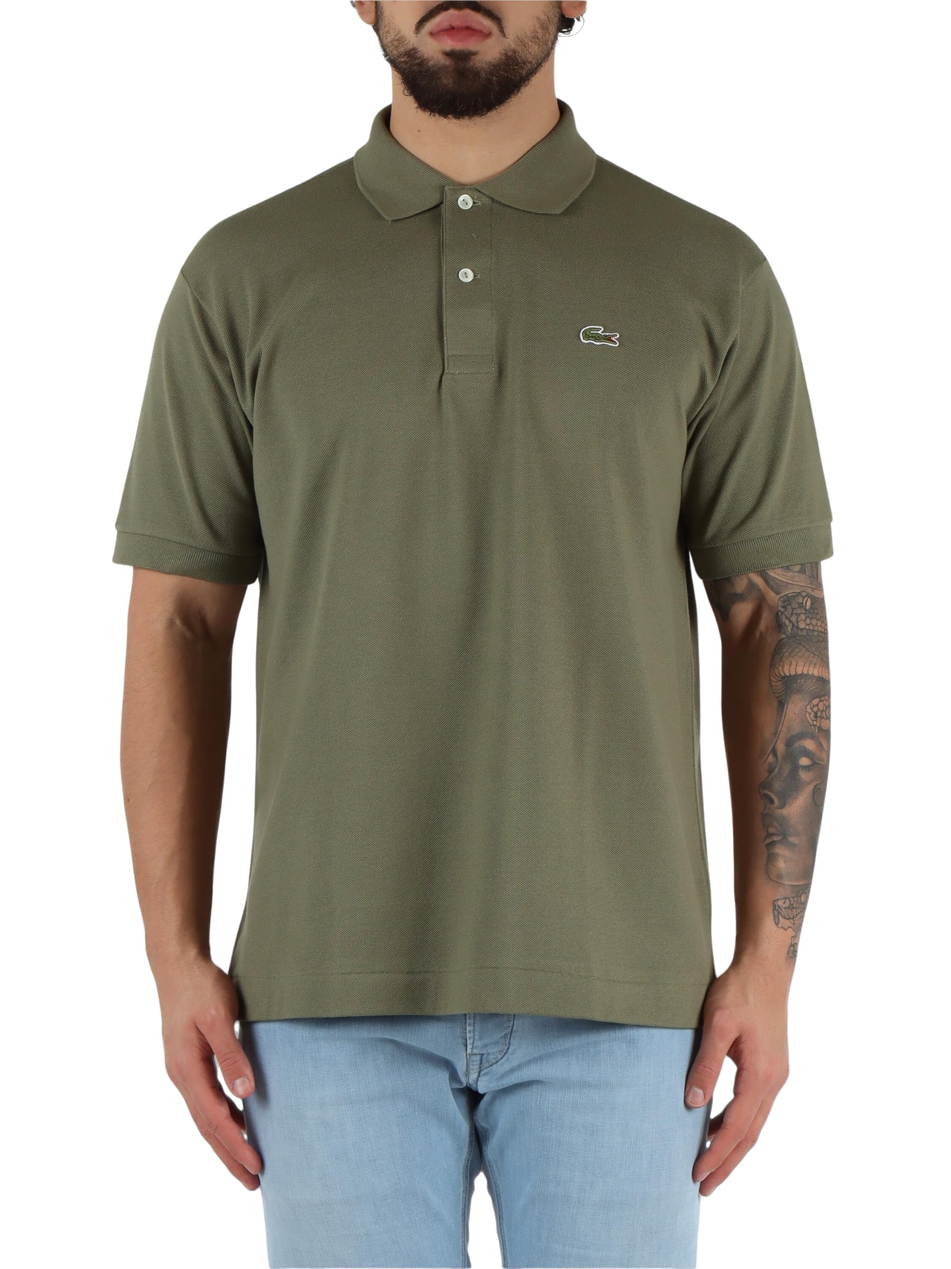 Lacoste Classic Fit Polo Shirt, Khaki Green (UK, Alpha, M, Regular, Regular, Khaki Green)