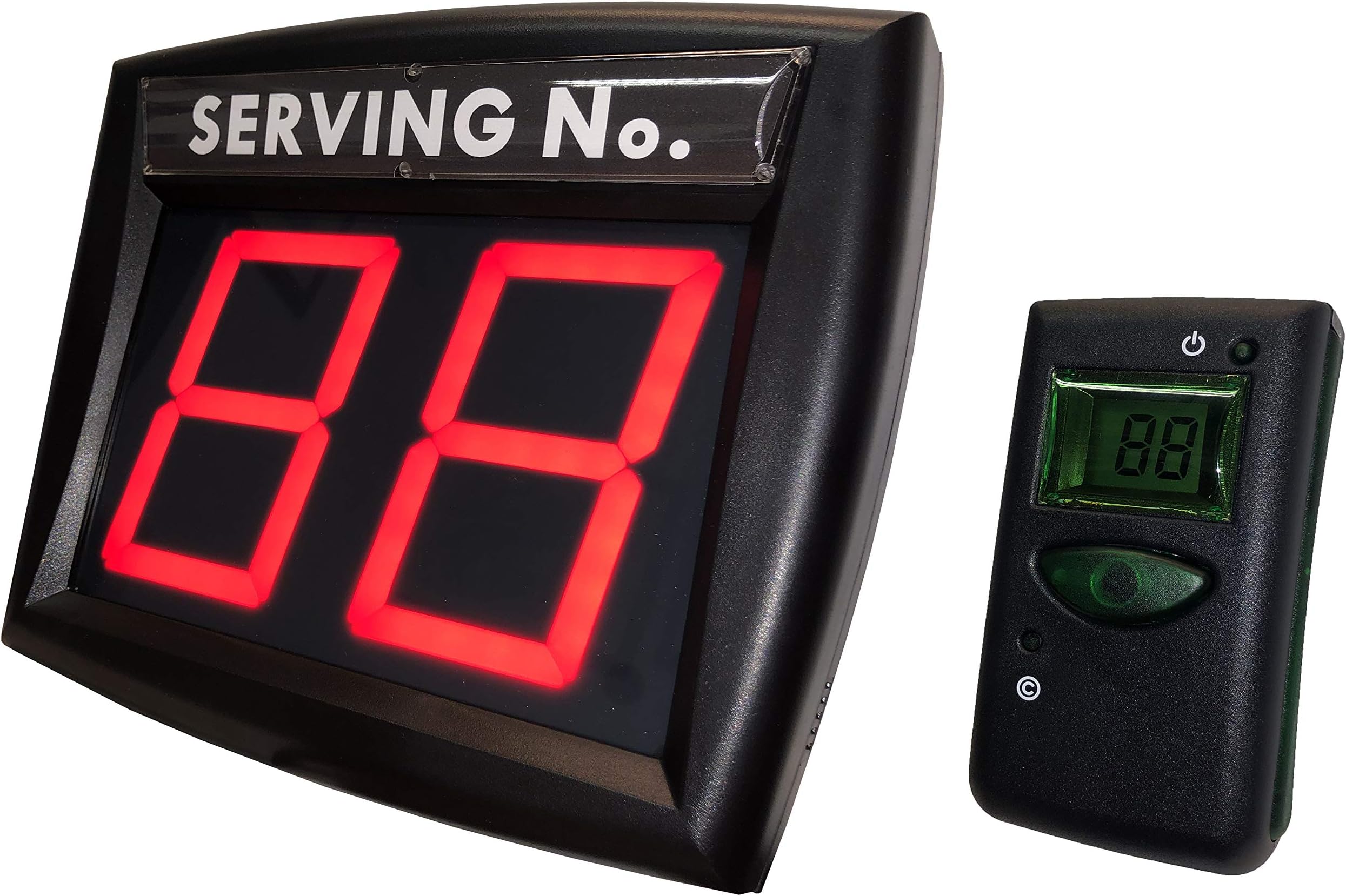 Queue Management System (Red Led) with LCD radiocontrol