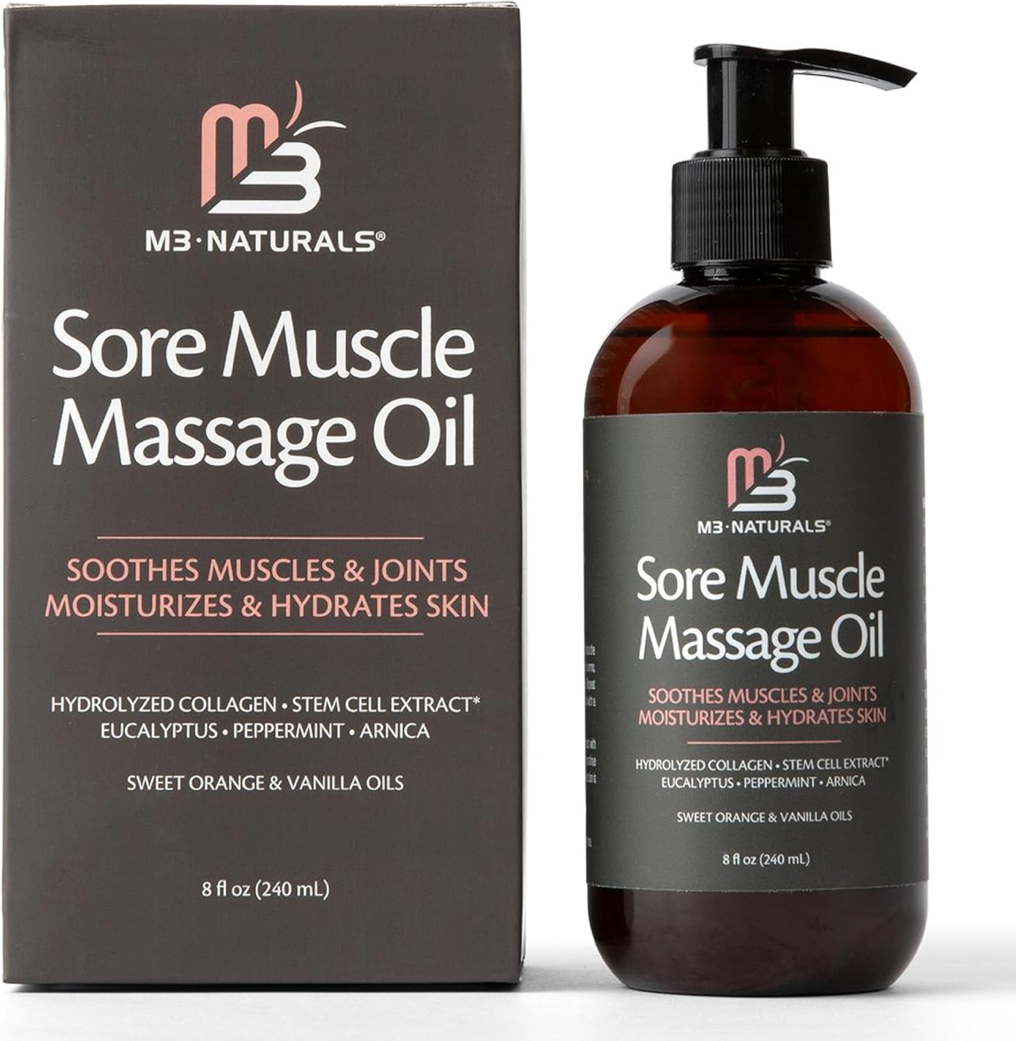 M3 Arnica Sore Muscle Massage Oil with Collagen, Stem Cells, and Menthol, Anti-Cellulite Therapy for Full Body, Fast-Absorbing Multipurpose Treatment - Image 4