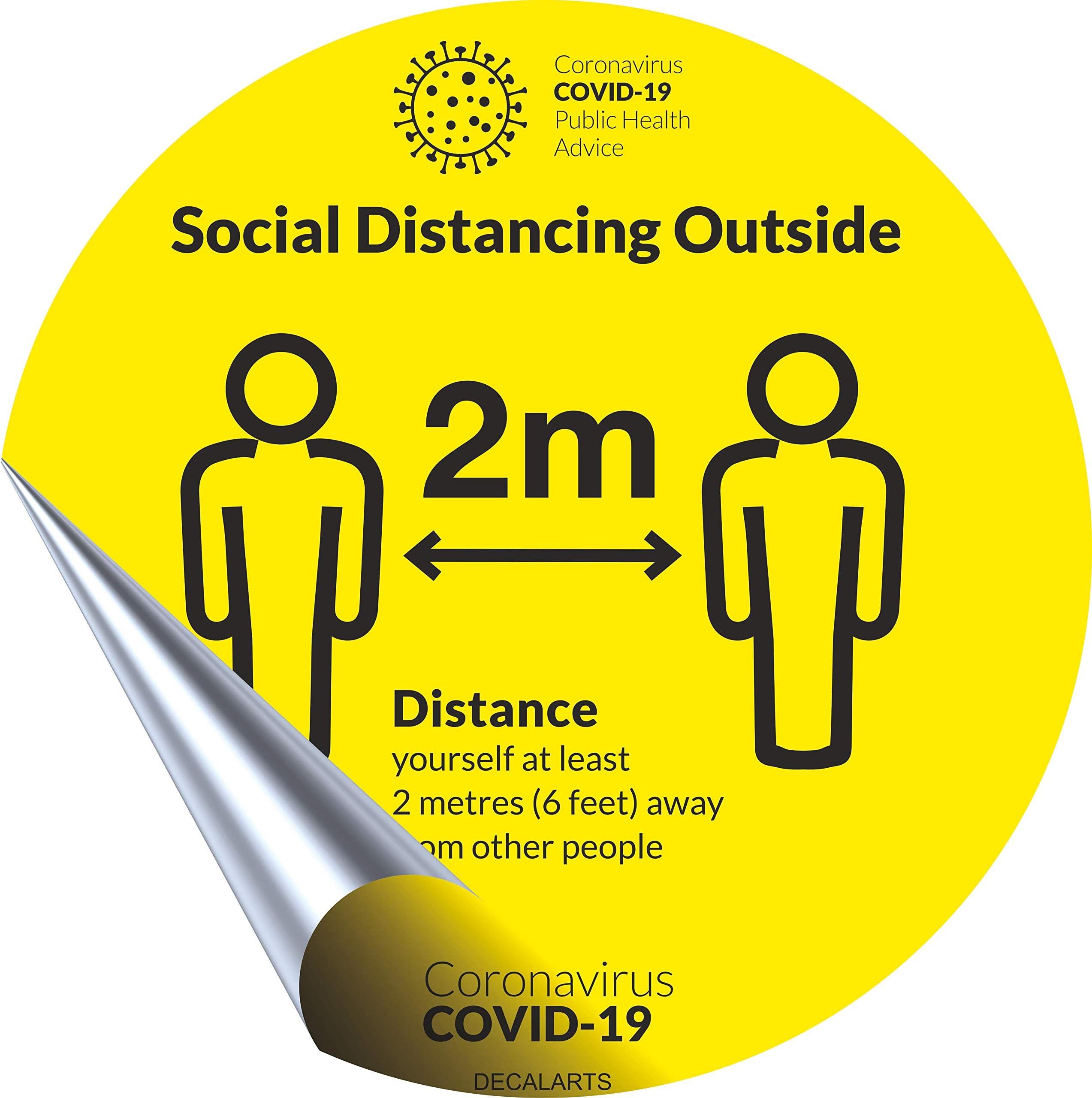 Covid19 sign coronavirus PVC A5 Sticker warning corona virus covid-19 signage social distance no entrance windows Stickers