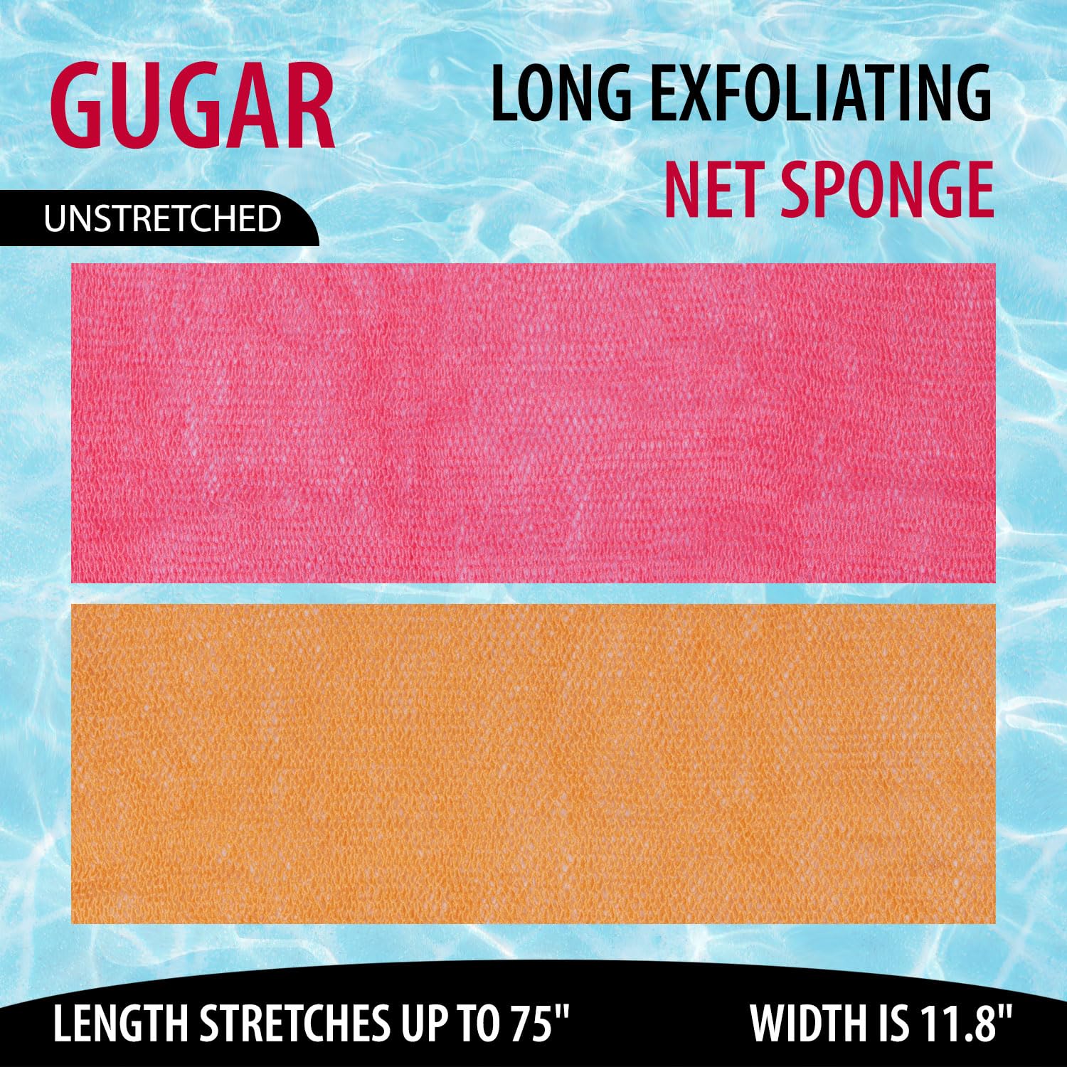 2 Pcs African Net Sponge, African Exfoliating Net Bath Sponge Body Scrubber Net Washcloth Back Scrubber Skin Smoother For Daily E, Black | SHEIN A - View #8