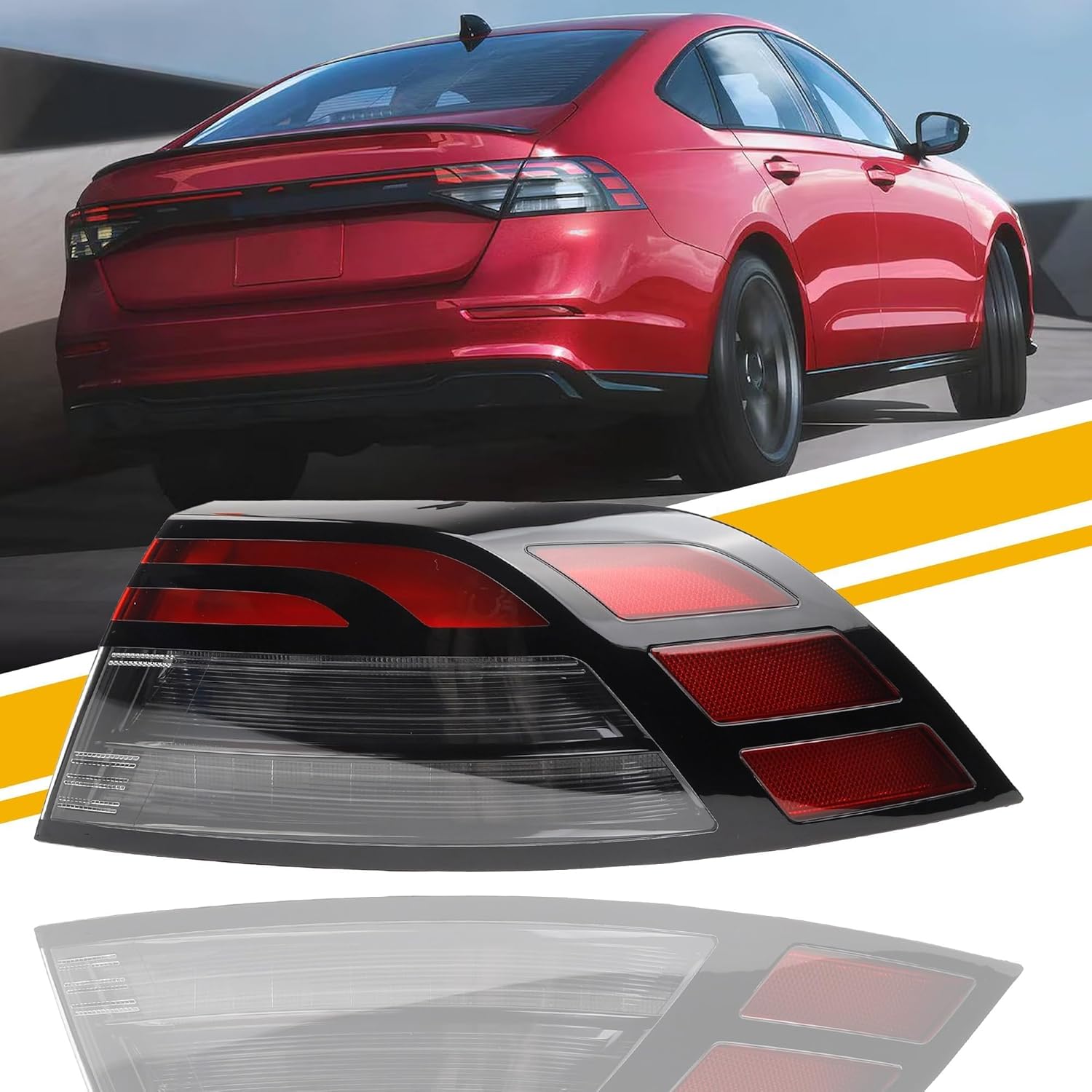 Dasbecan Tail Light Assembly LED Compatible With 2023 2024 2025 Honda Accord Taillight Rear Lamp Right Passenger Side 33500-30A-A01