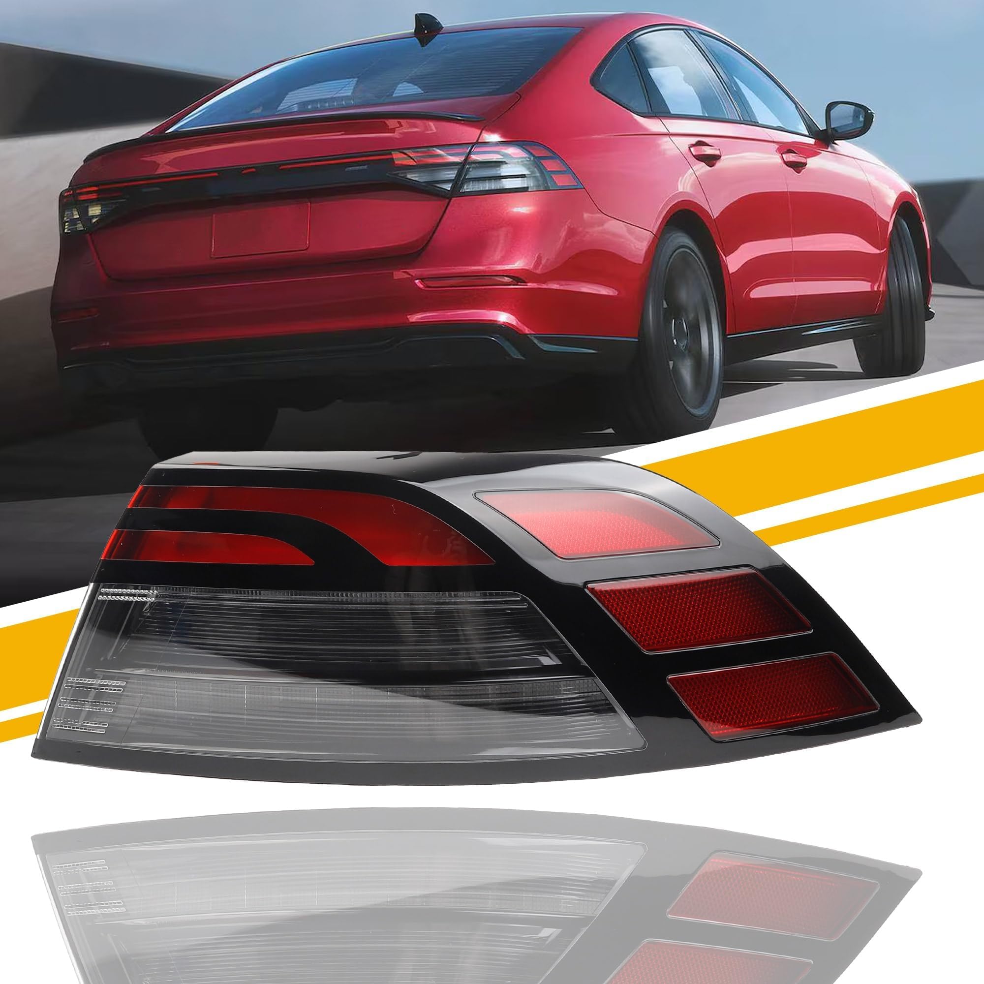 Dasbecan Tail Light Assembly LED Compatible With 2023 2024 2025 Honda Accord Taillight Rear Lamp Right Passenger Side 33500-30A-A01