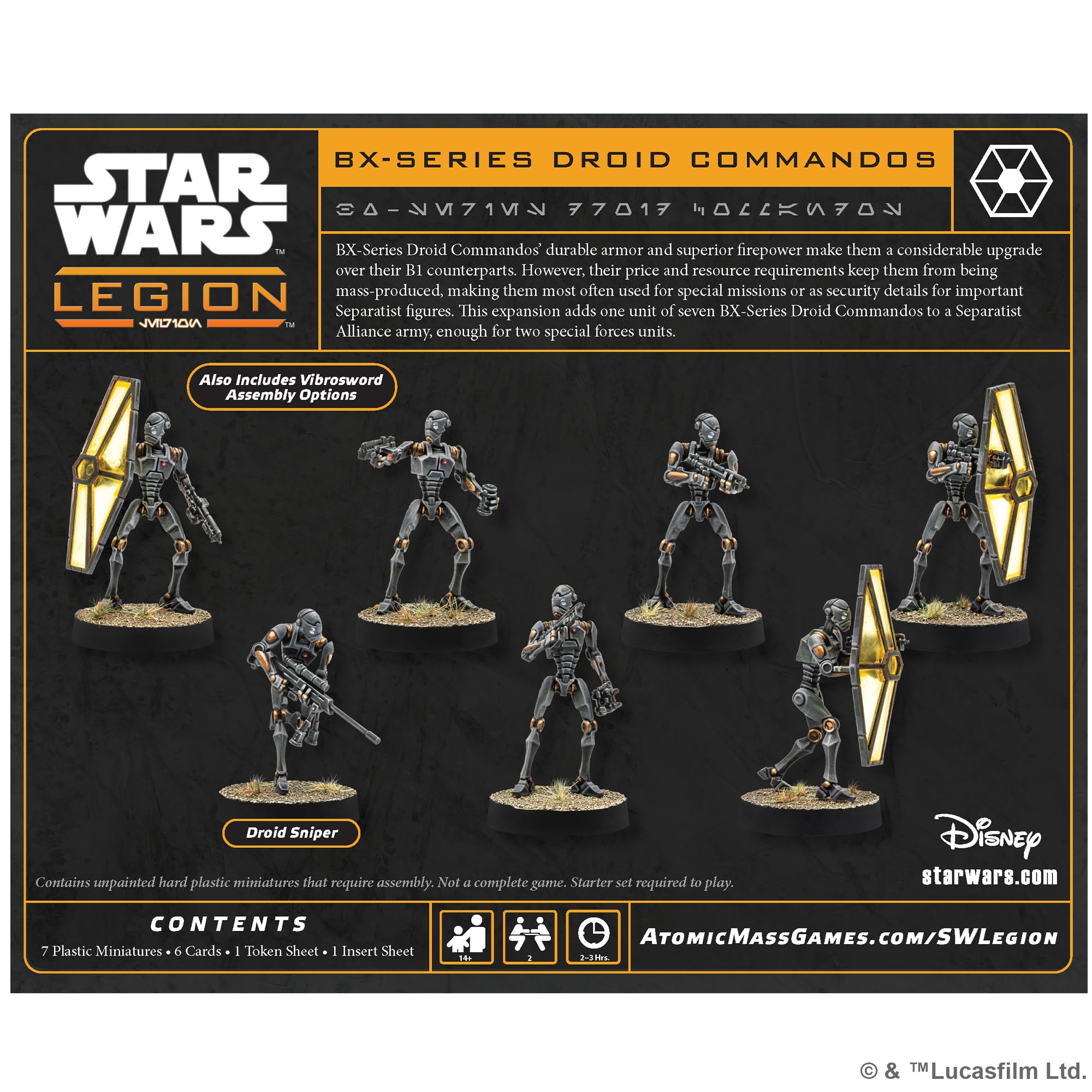 Asmodee | Star Wars: Legion BX-Series Droid Commandos | Gioco di miniature | Età 14+ anni | 2 giocatori | Tempo di gioco: 90 minuti