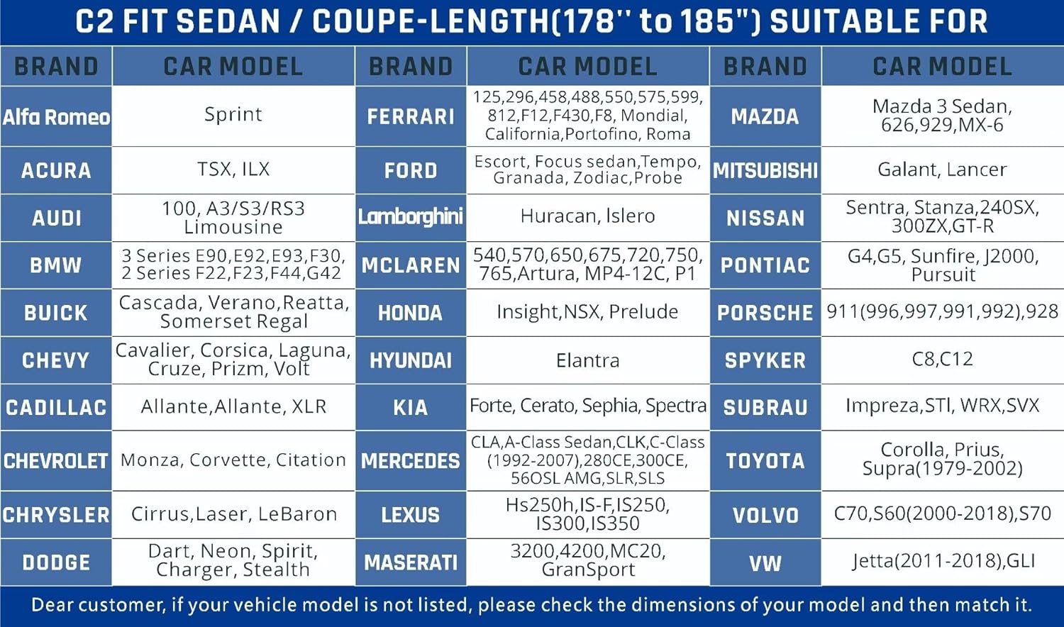 6 Layer Heavy Duty Car Cover Waterproof All Weather Protection with Cotton Liner, Universal Fit Nissan Versa, Hyundai Accent, Mazda MX-3 RX8, Subaru BRZ, Audi TT, Porsche 718 Boxster Cayman