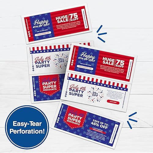 Miniatura 8 de PrintWorks Papel perforado profesional de 3 partes de 8.5 x 11 pulgadas, perfecto para W-2, 1099 y uso llamativo, fabricado en los Estados Unidos,