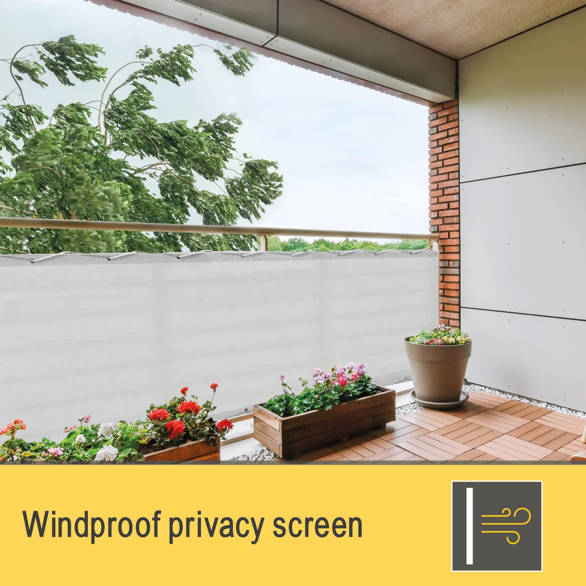 Telo Protezione Balcone 60x550cm - Impermeabile - Anti-sguardi Per Giardino O Recinzioni - Foto 8