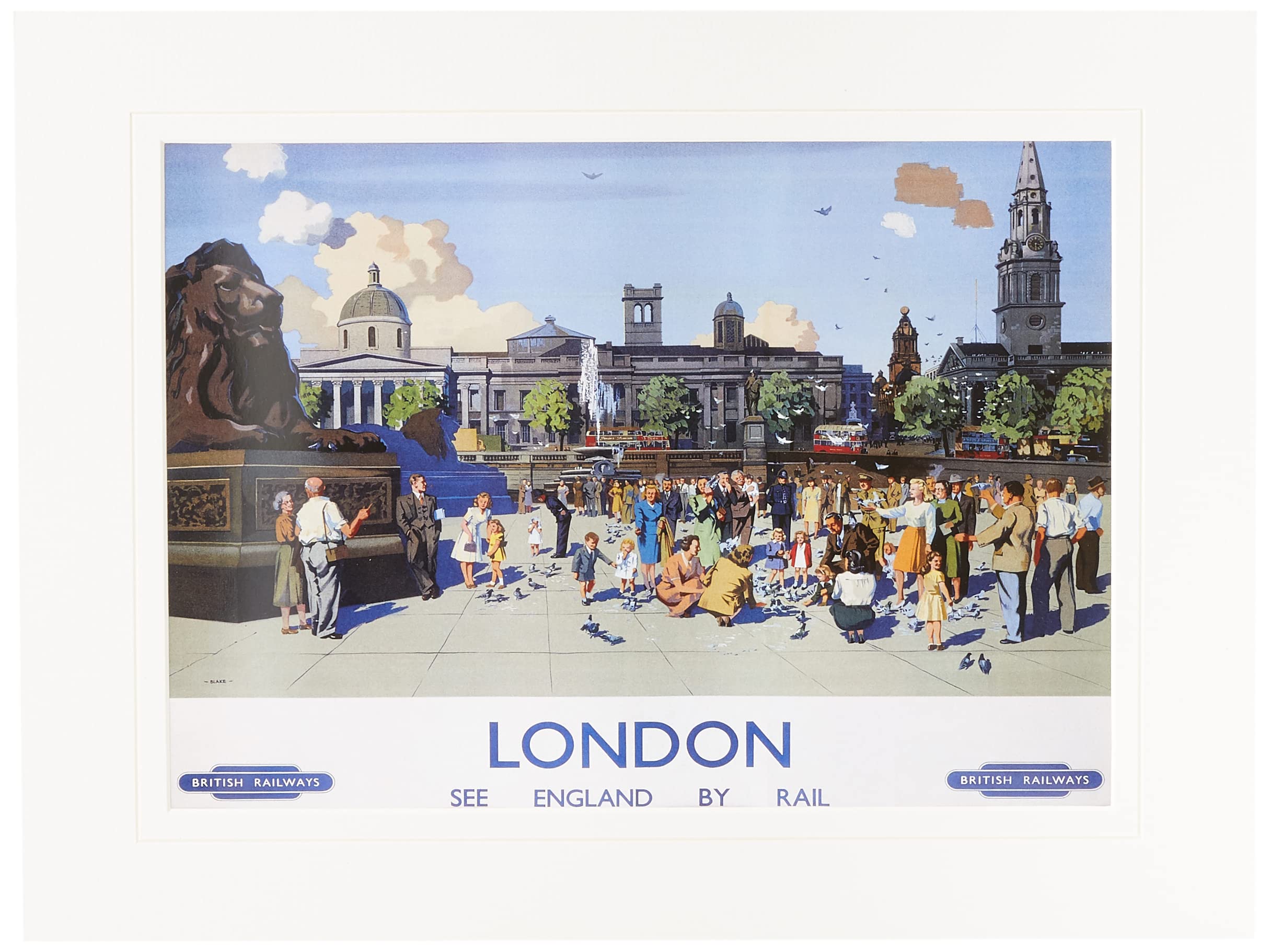 Pyramid International London 9" Mounted Print Memorabilia, Multi-Colour, 30 x 40 x 1.3 cm