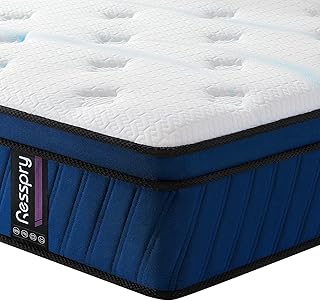 Resspry Mattresses,Individually Pocket Spring With Breathable Memory Foam,Pressure Relief,Medium Firm,Mattress in a Box (Double(135x190), 30, Centimetres)