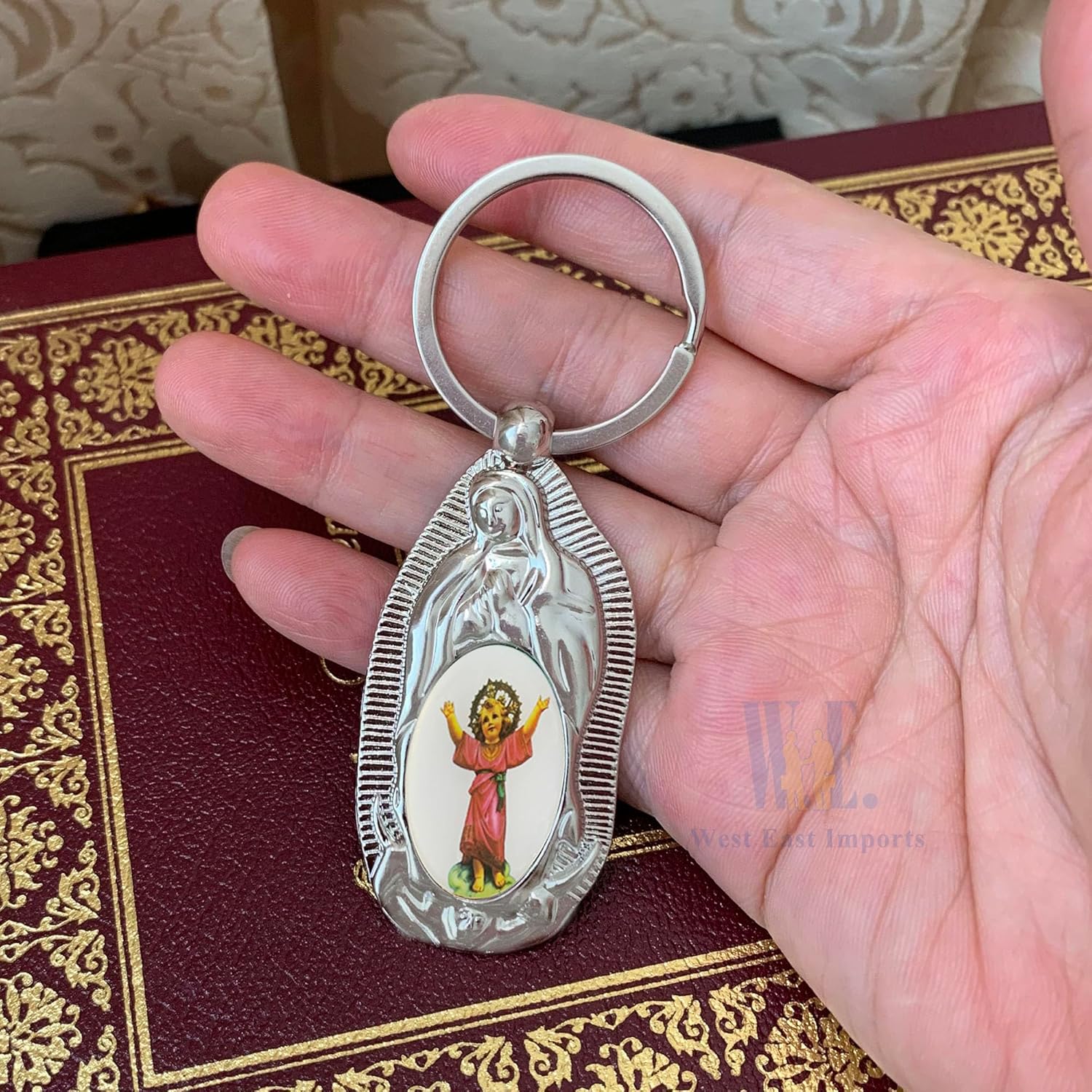 50 Llaveros San Benito Acero Inoxidable Misa Cruz 3d Cristo Plateado | Envío Gratis