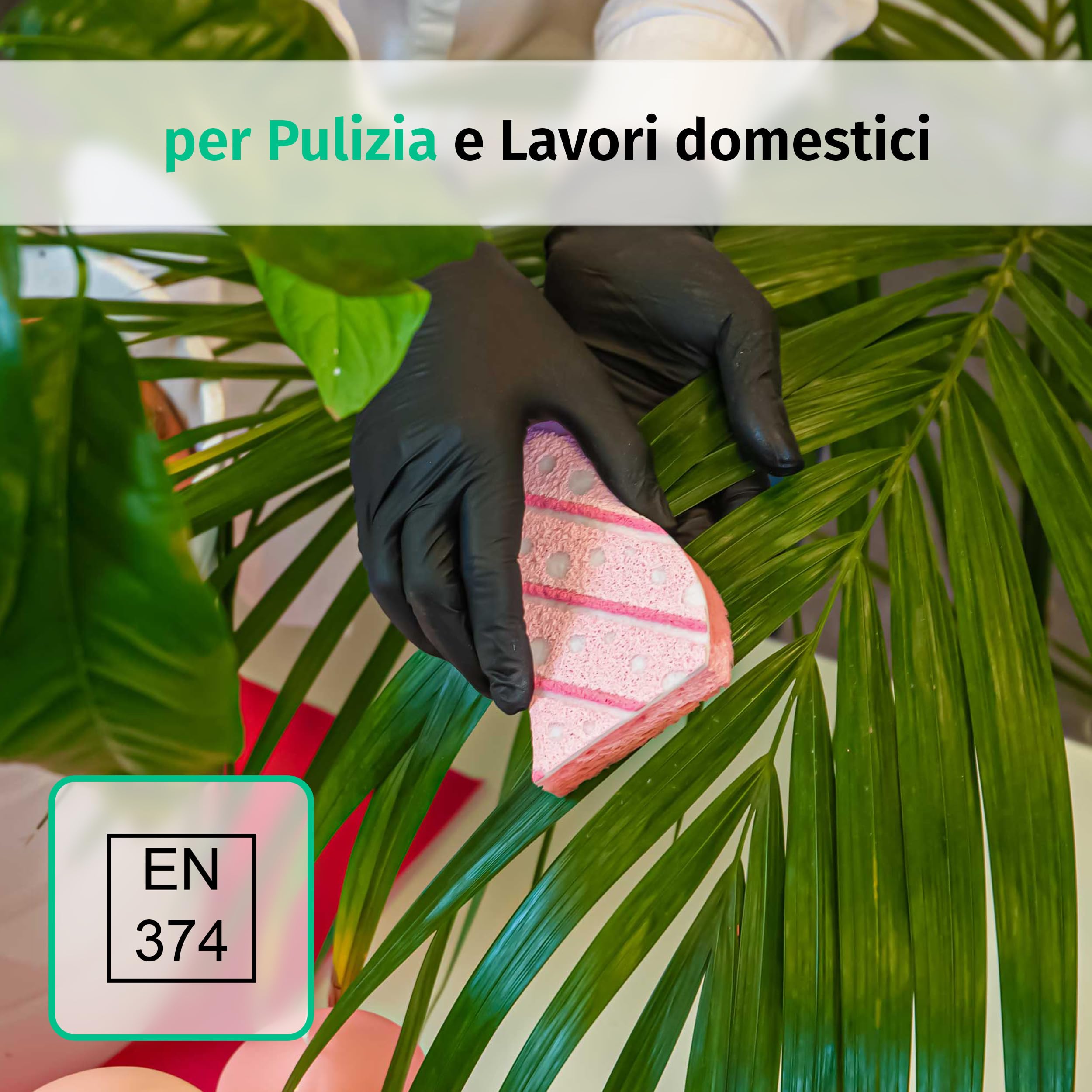 Guanti Nitrile S Neri 200 Pezzi Monouso Senza Lattice Senza Polvere