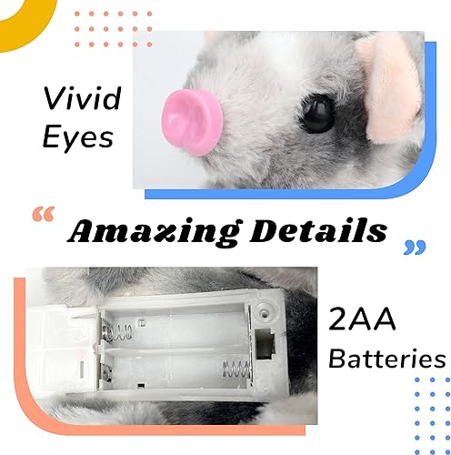 Miniatura 219 de Hopearl - Juguete electrónico interactivo de peluche, mascota con sonidos y movimientos, regalo jirafa animada que camina y mueve la cola