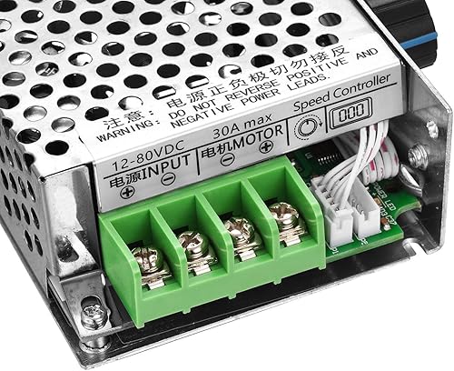 Miniatura 3 de Greartisan Regulador de velocidad del motor de 12V-80V 30A DC PWM Regulador de velocidad variable Interruptor de gobernador CCM6DS-D con perilla de