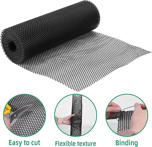 Miniatura 3 de Watayo Protector de tronco de malla de 20 pies, protector de corteza de árbol, protector de árbol de red flexible con 100 lazos para protectores de