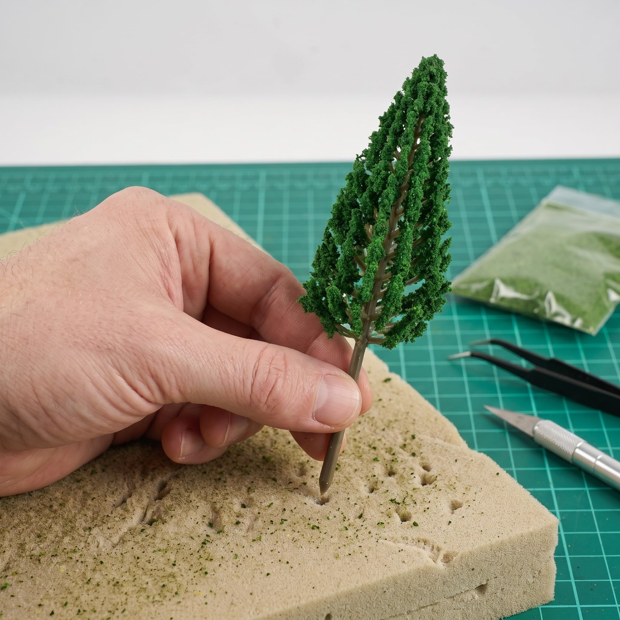 Gatuida 30 alberi modello da 10 a 15 cm - Accessori per diorami di parchi ferroviari e ferroviari, piante finte per lavori artigianali, costruzioni fai da te, architettura, paesaggi e diorami.