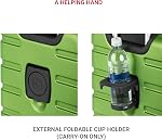 SwissGear Signature Hardside Expandable Luggage with Spinner Wheels and TSA Lock, Patented Built-In Cup Holder, Lime/Black, Carry-On 19-Inch