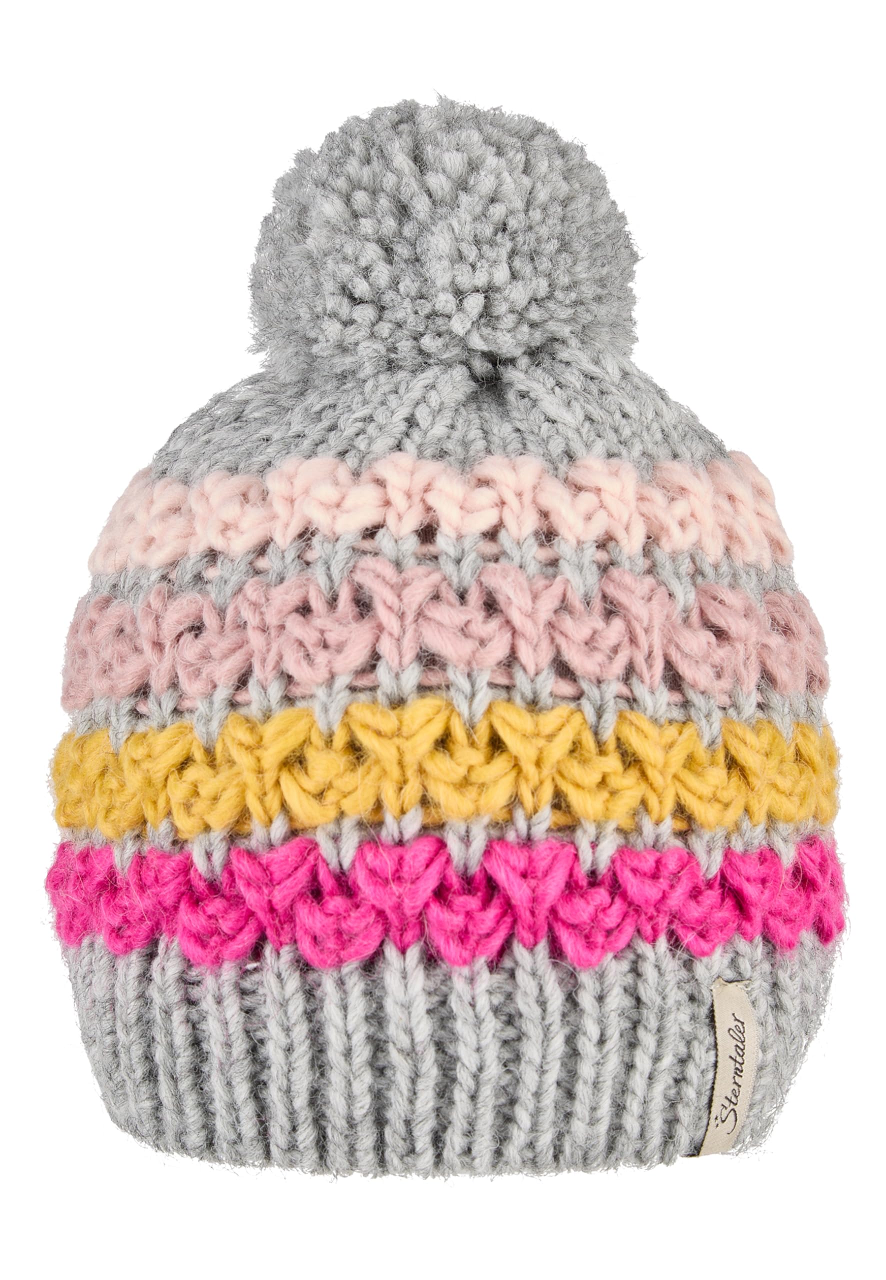 Sterntaler Unisex Beanie-Mütze Bommelmütze Streifen