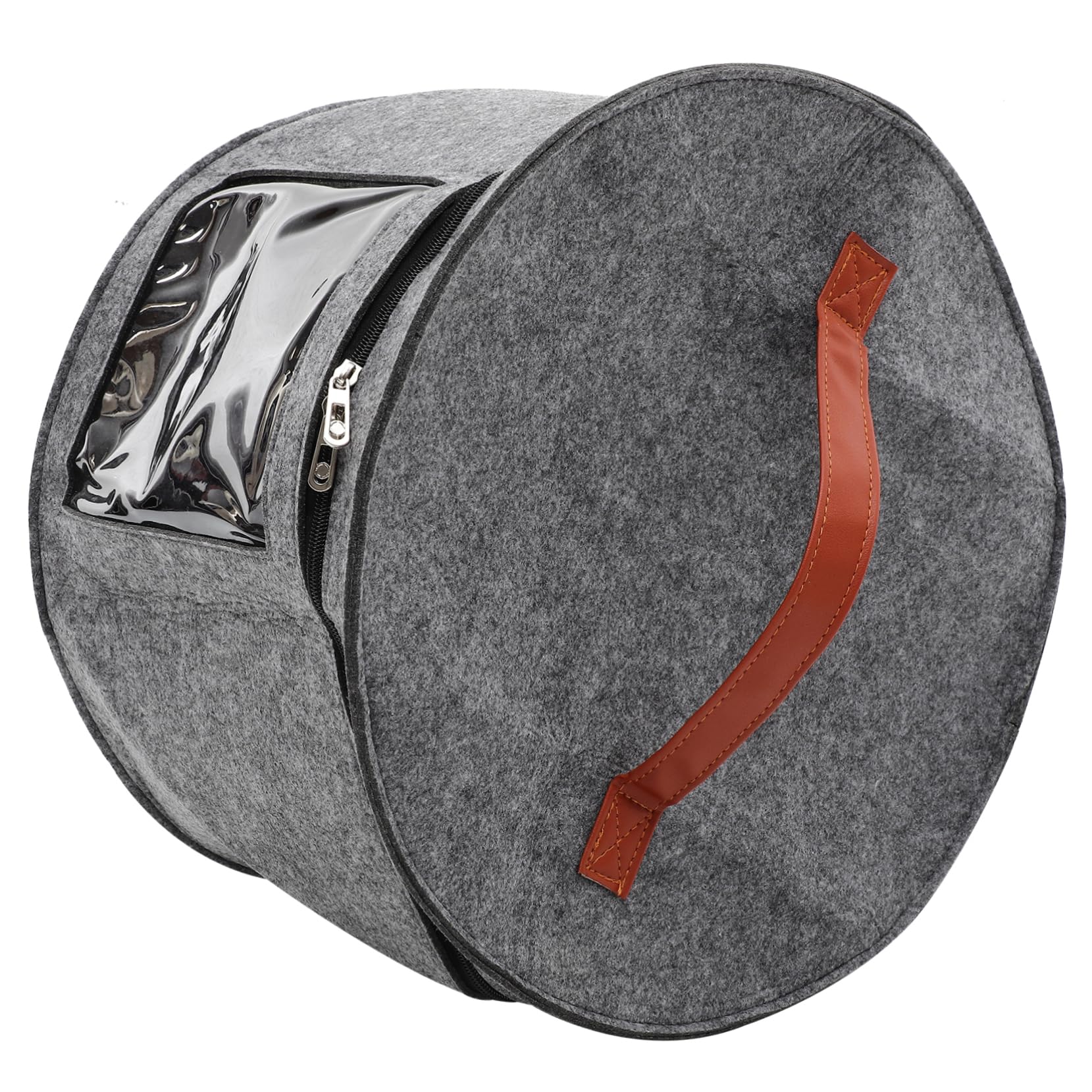 STOBAZA Portable Felt Storage Box Window Hat Organizer Hat Accessories Container