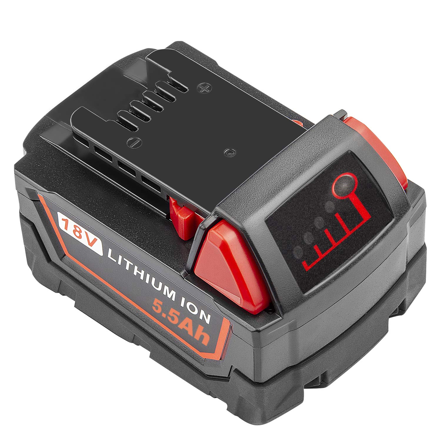 LabTEC Batería de repuesto para M18, Batería de litio de 18V 5500mAh para Milwaukee 18V M18 48-11-1840 48-11-1828 48-11-1820 48-11-1815 48-11-1850 para herramientas eléctricas