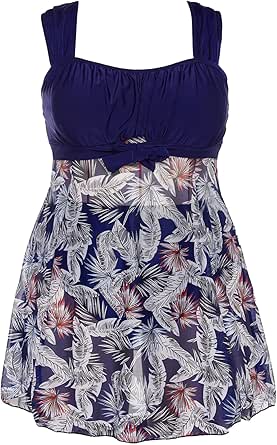 Ruffle Bikini Top MakeMeChic Women's Tankini Swimsuits Frill Trim Tie Front Makemechic Store