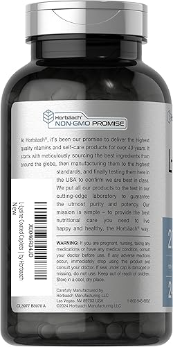 Miniatura 3 de L-lisina 2000 mg  250 cápsulas  Suplemento vegetariano sin OMG y sin gluten  por Horbaach