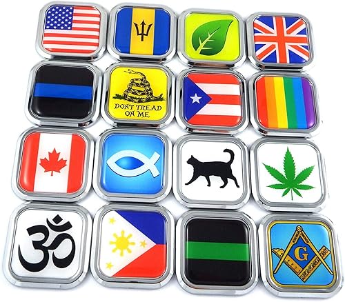 Miniatura 4 de Calcomanía 3D de la bandera de Ucrania con borde cromado cuadrado para automóvil, calcomanía para parachoques de 2 pulgadas