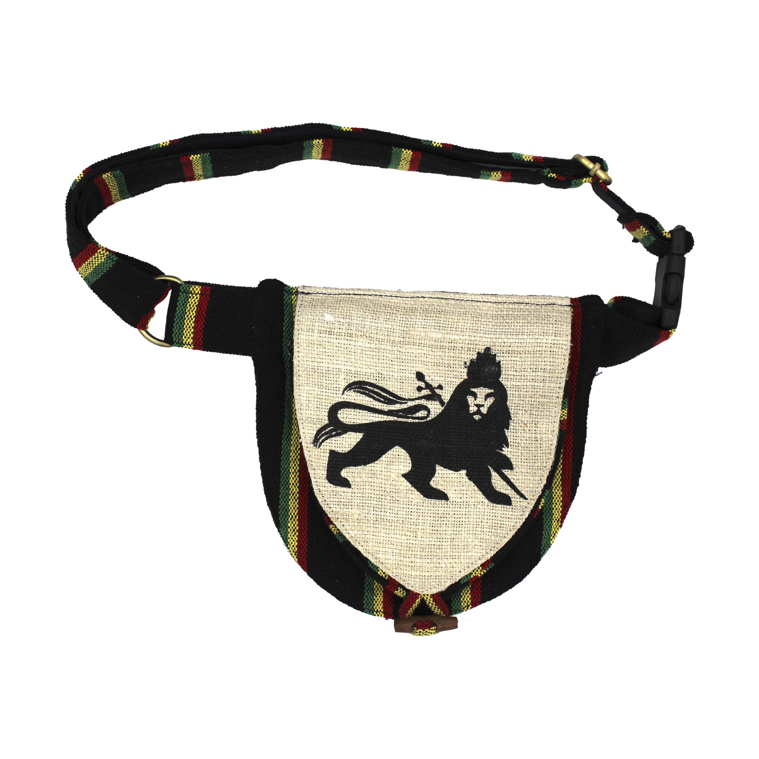 Lakhays Rasta Hemp Belt bag-Lion