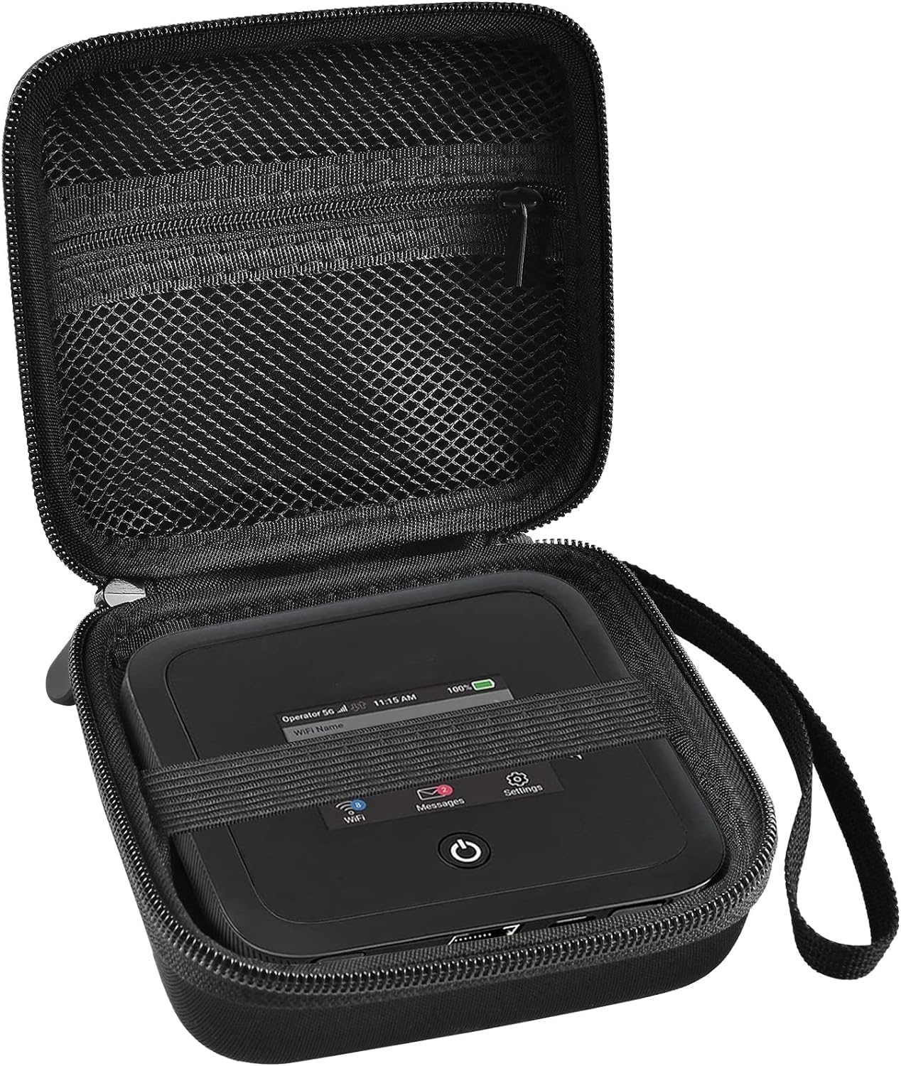 Travel Router Case Compatible with NETGEAR Nighthawk M6 Pro/ M6 M7 Pro MR6150 6500/ M5 5G MR5200 5100/ M1 M2 Mobile Hotspot. WiFi Router Storage Carrying Holder with Mesh Pocket (Box Only)