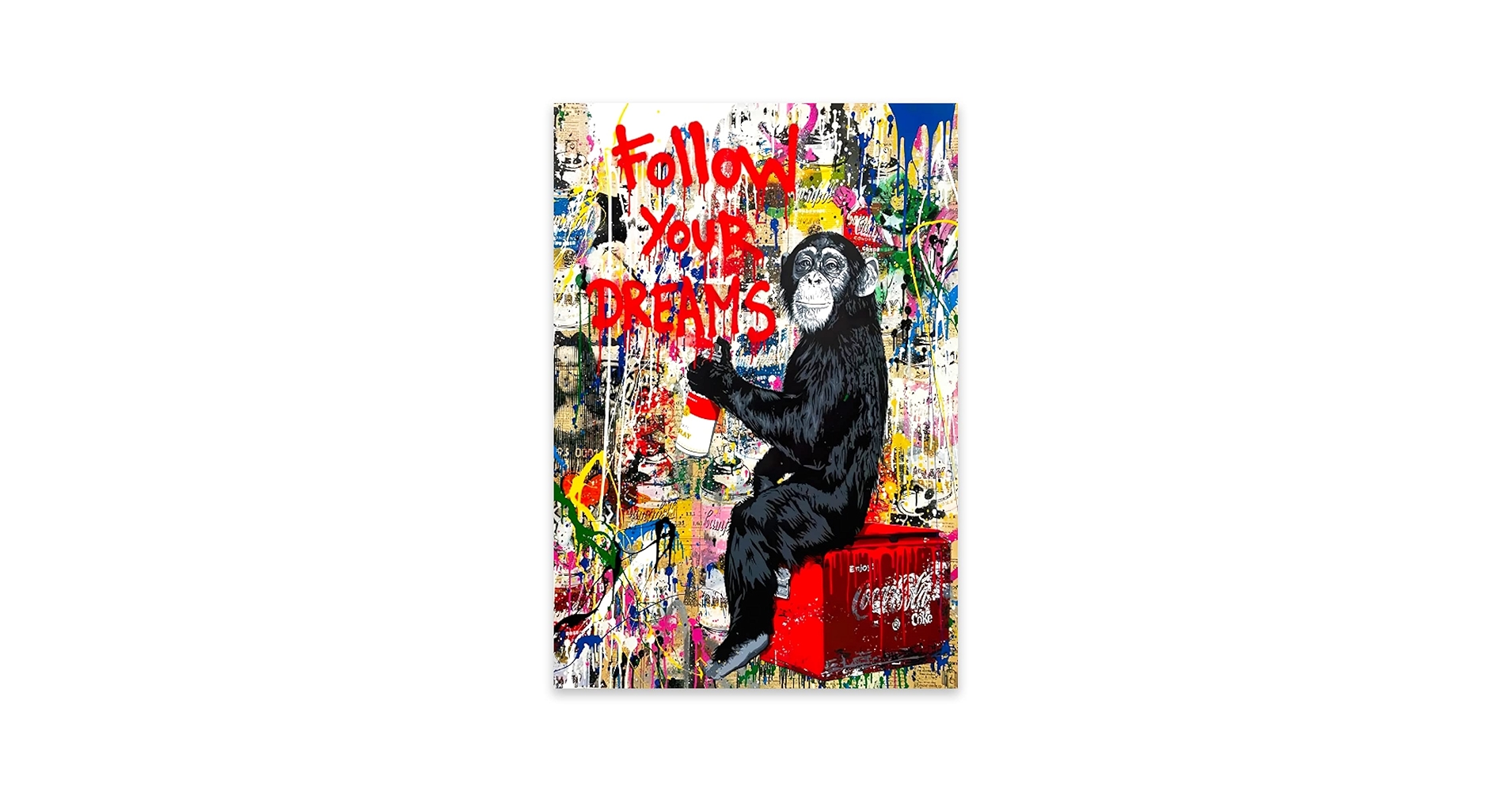 Amazon.co.jp: Banksy Wall Art Monkey - Follow Your Dreams