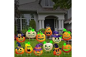 12 Spooktacular Halloween Yard Signs with Stakes for a Glowing Good Time