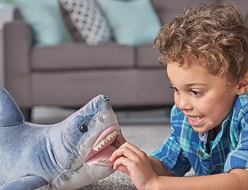 Miniatura 5 de Wild Republic Gran tiburón blanco de peluche, juguete de peluche, regalos para niños, océano vivo, 24 pulgadas, multicolor