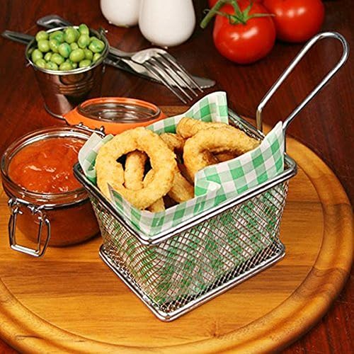 Miniatura 2 de Best Utensils Chips - Cestas de acero inoxidable para freidora, colador para servir alimentos, herramienta de cocina, cesta de papas fritas (pequeña