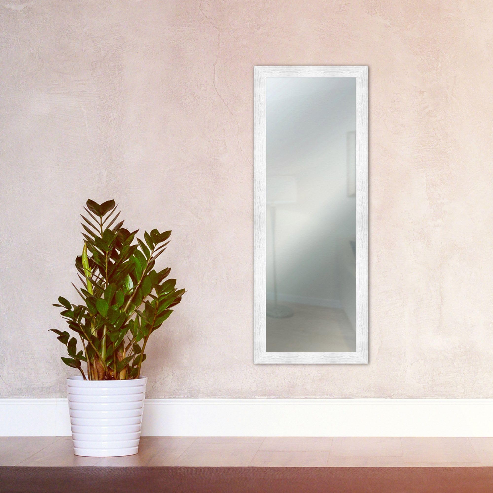 Specchio Da Parete Boston 41x124 Cm - Cornice In MDF Shabby Chic, Bianco | Appeso Verticale/Orizzontale | Per Camera, Soggiorno, Ingresso - Foto 5