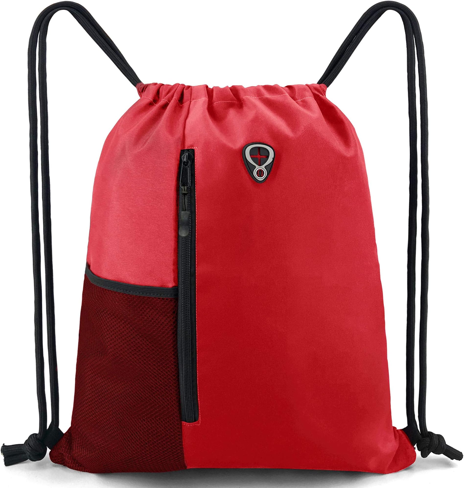 BeeGreenDrawstring Backpack Gym Sports Bag with Front Zipper Pocket and Inner Pocket Large 18.5"L x 13.8"W Cinch Sack