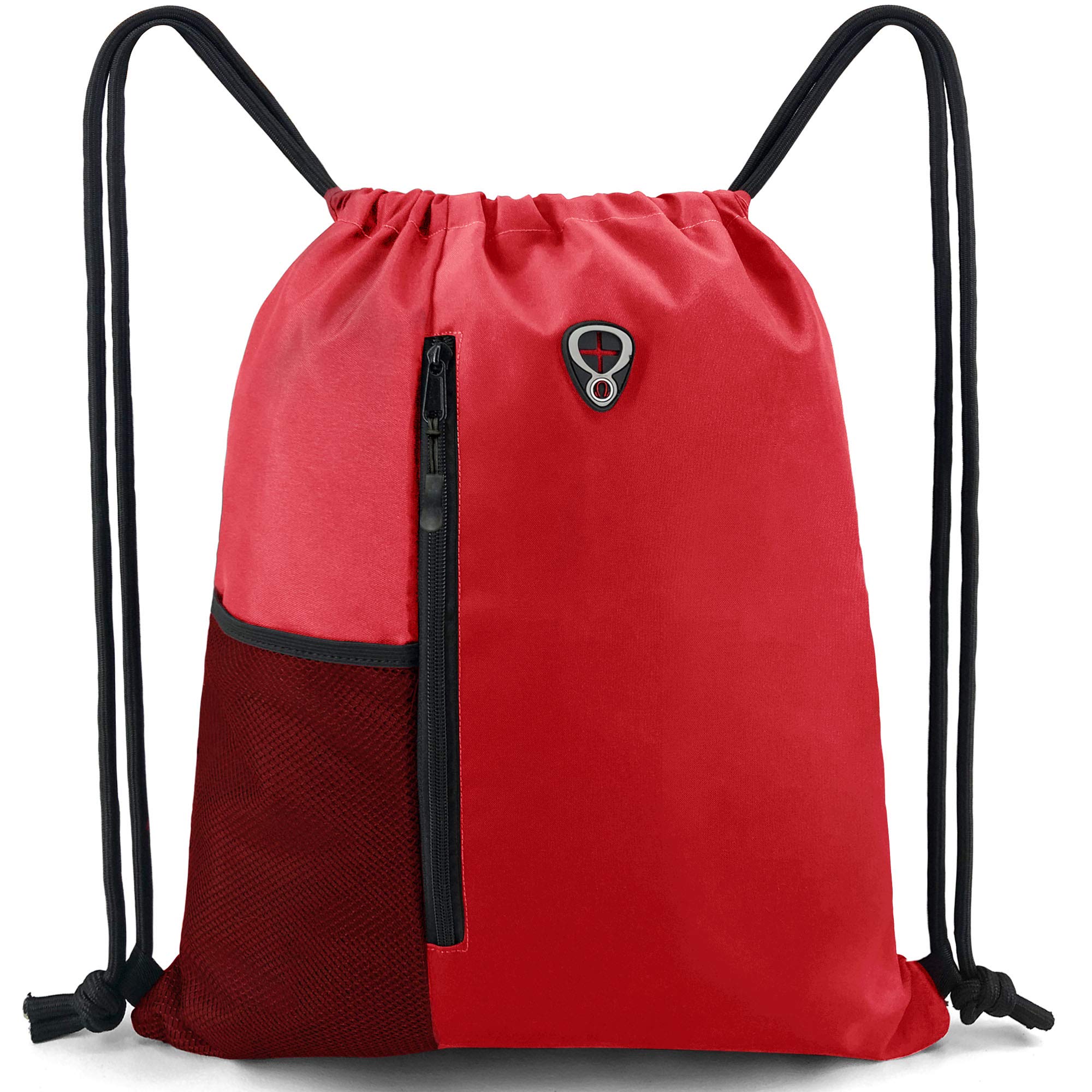 BeeGreen Drawstring Backpack Sports Gym Bag With Shoe Compartment and Two Water Bottle Holder …