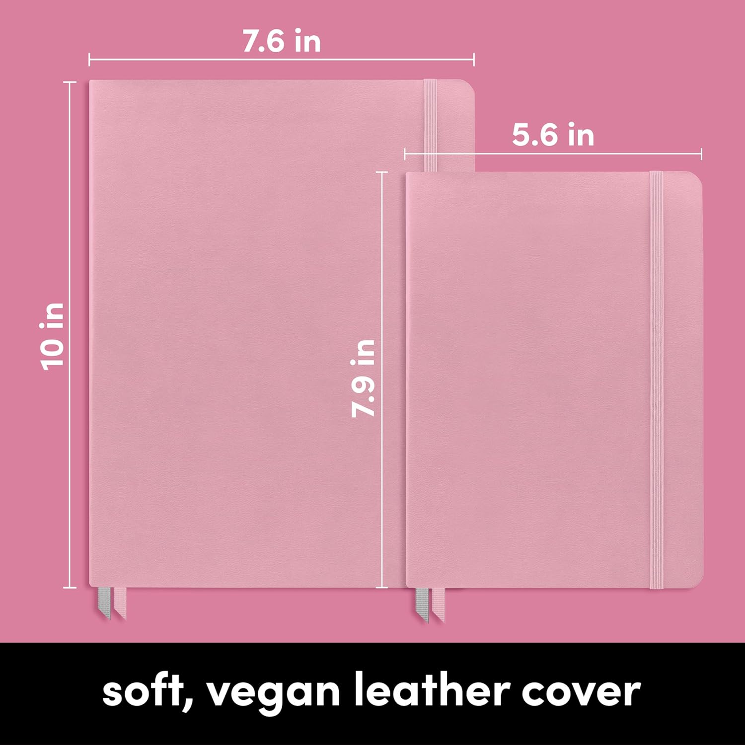 PAPERAGE Softcover Lined Journal Notebook (Blush), 176 Pages, College Ruled Notebook, Small 5.6 inches x 7.9 inches - 100 gsm Thick Premium Paper