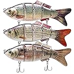 TRUSCEND Easy Catch Swimmax, Magic Noisy Turbulent Wiggling and Vibrating Actions for More Bites, Segmented Swimbait Jointed by Dyneema Strongest Fiber, Lifelike Fishing Lures for Relax Family Fishing