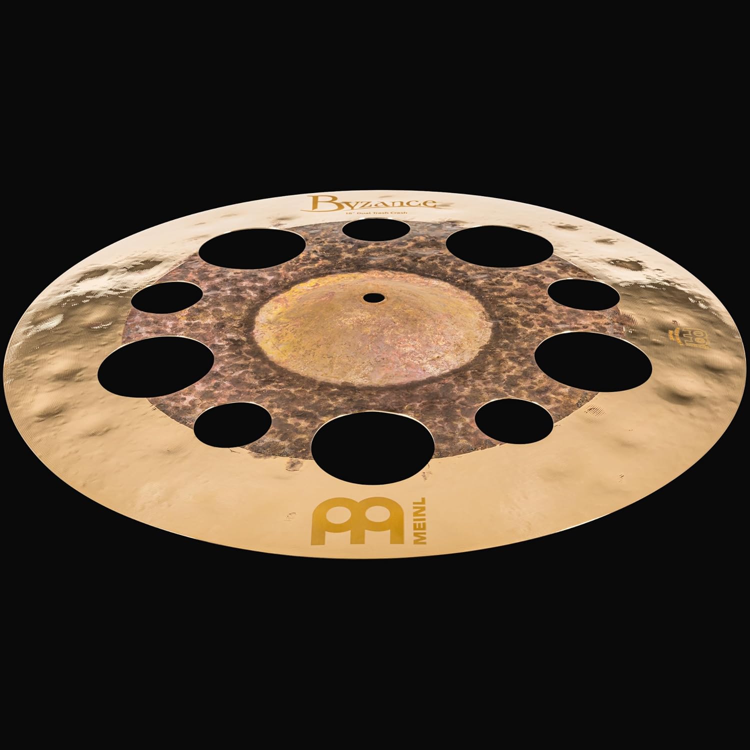 Byzance 18" Dual Trash Crash with Holes — MADE IN TURKEY — Hand Hammered B20 Bronze, 2-YEAR WARRANTY
