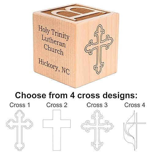 Miniatura 2 de Bloque de madera personalizado para bautizodedicaciónbautizo, elige entre 3 tamaños, regalo de bautismo para niños, niñas, regalos de dedicación