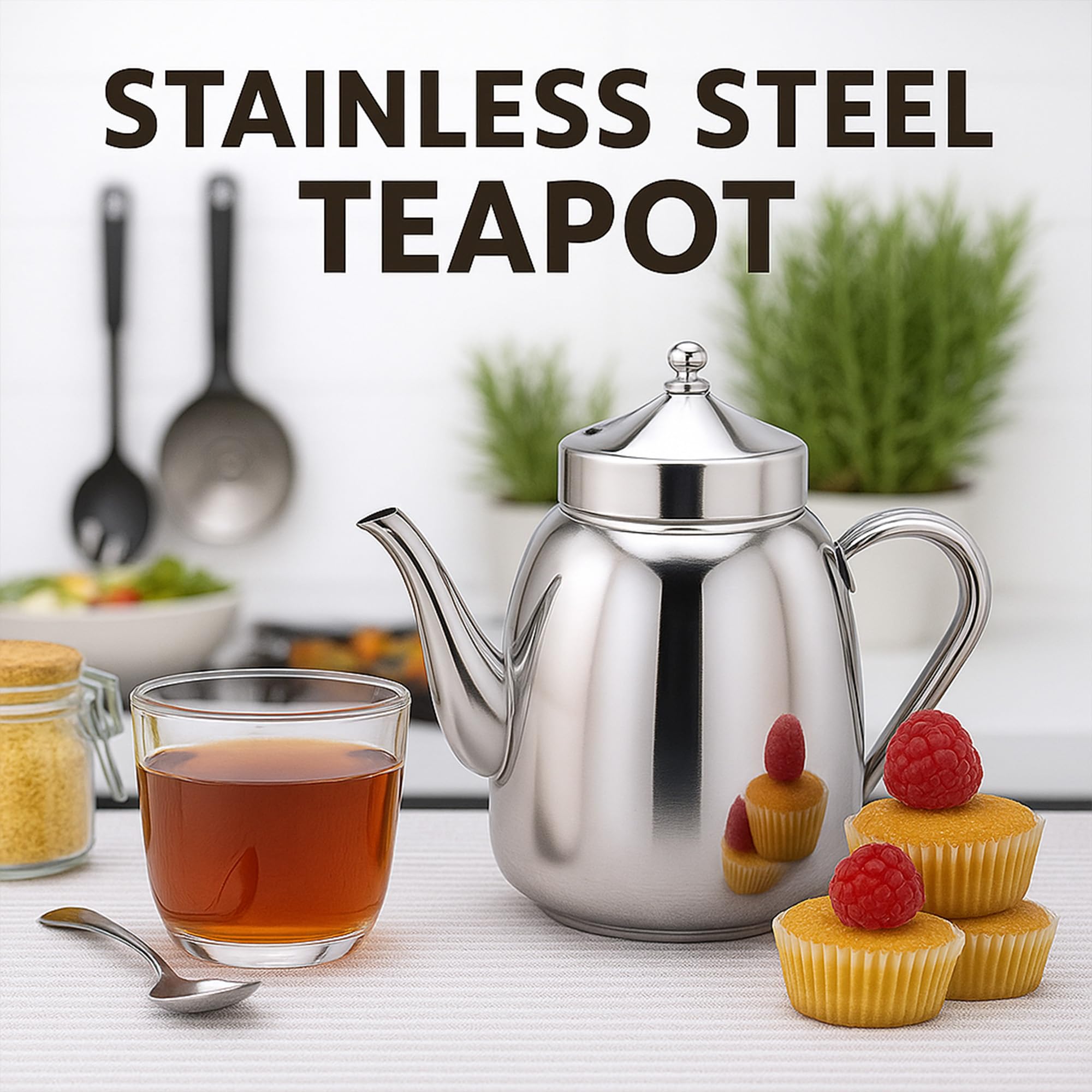 Expresso Stainless Steel Teapot - 1000ml -8