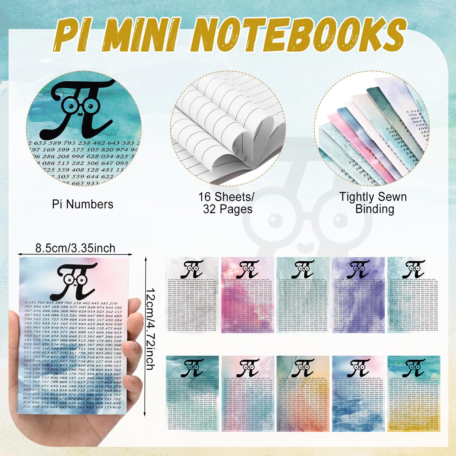 Math Favors Math Notebook Eaasty 50 Pcs Math Party Favors Math Teacher Gift Mini Pi ...