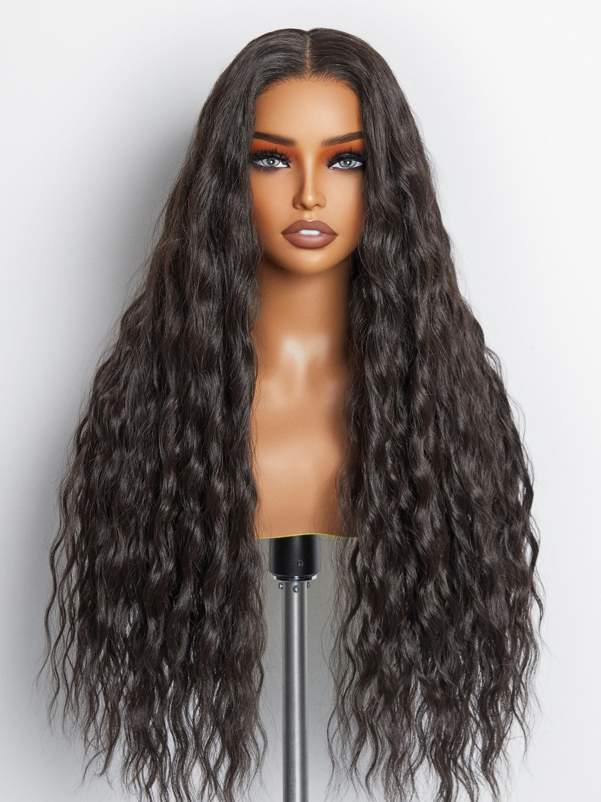GORGIUS Soft Boho Wave Glueless Lace Front Wigs Human Hair Blended, Ready to Go with Pre-Plucked Hairline & Pre-Cut Lace | STYLE ARCHIVE