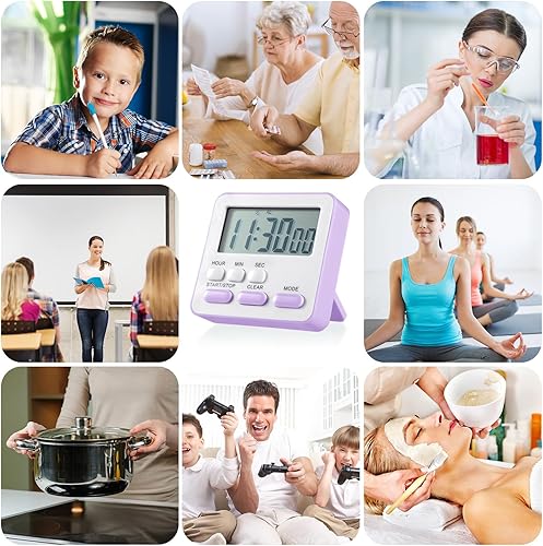 Miniatura 10 de Temporizador digital de cuenta regresiva de 12 piezas, temporizador digital de cuenta regresiva, lindo escritorio, grandes dígitos, temporizador de