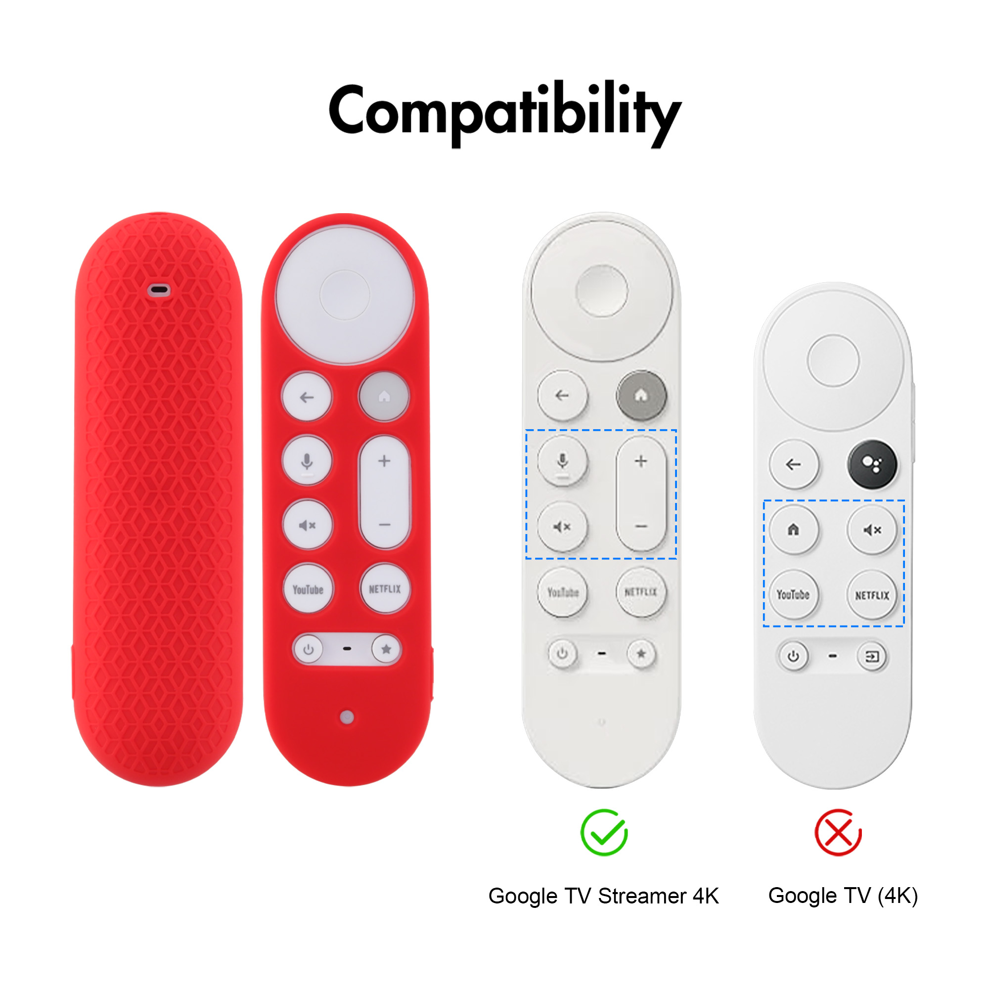 Custodia In Silicio Per Telecomando Google TV Streamer 4K (2024) | Antiscivolo E Colorata - 2