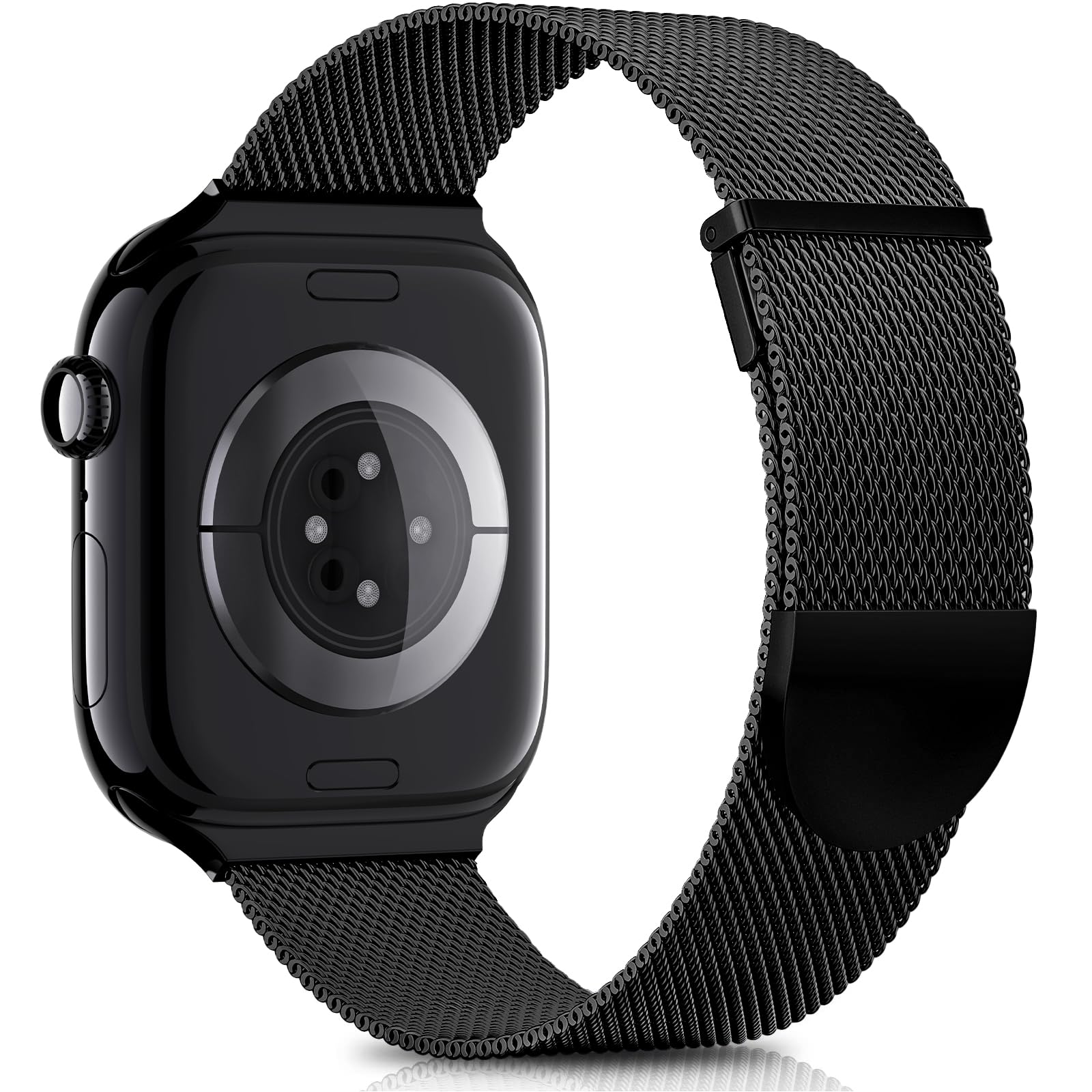 Higgs Ersatzarmband Kompatibel mit Apple Watch Armband 46mm 45mm 44mm 42mm 41 mm 40mm 38mm 49mm, Magnetisch Einstellbar Edelstahl Metall Armbänder für iWatch SE3 2 Series 11 10 9 8 7 6 5 4 Ultra3 2 1