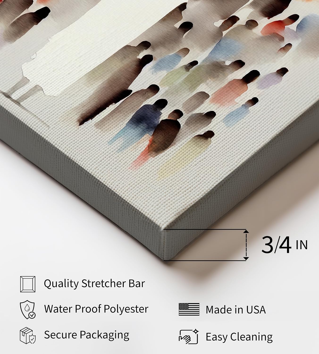Poster Master Jesus Feeds the 5000 Canvas - Bible Print - Watercolor Art - Abstract Art - Gift for Men & Women - Religious Christian Decor for Living Room, Church or Chapel - 8x10 STRETCHED Canvas