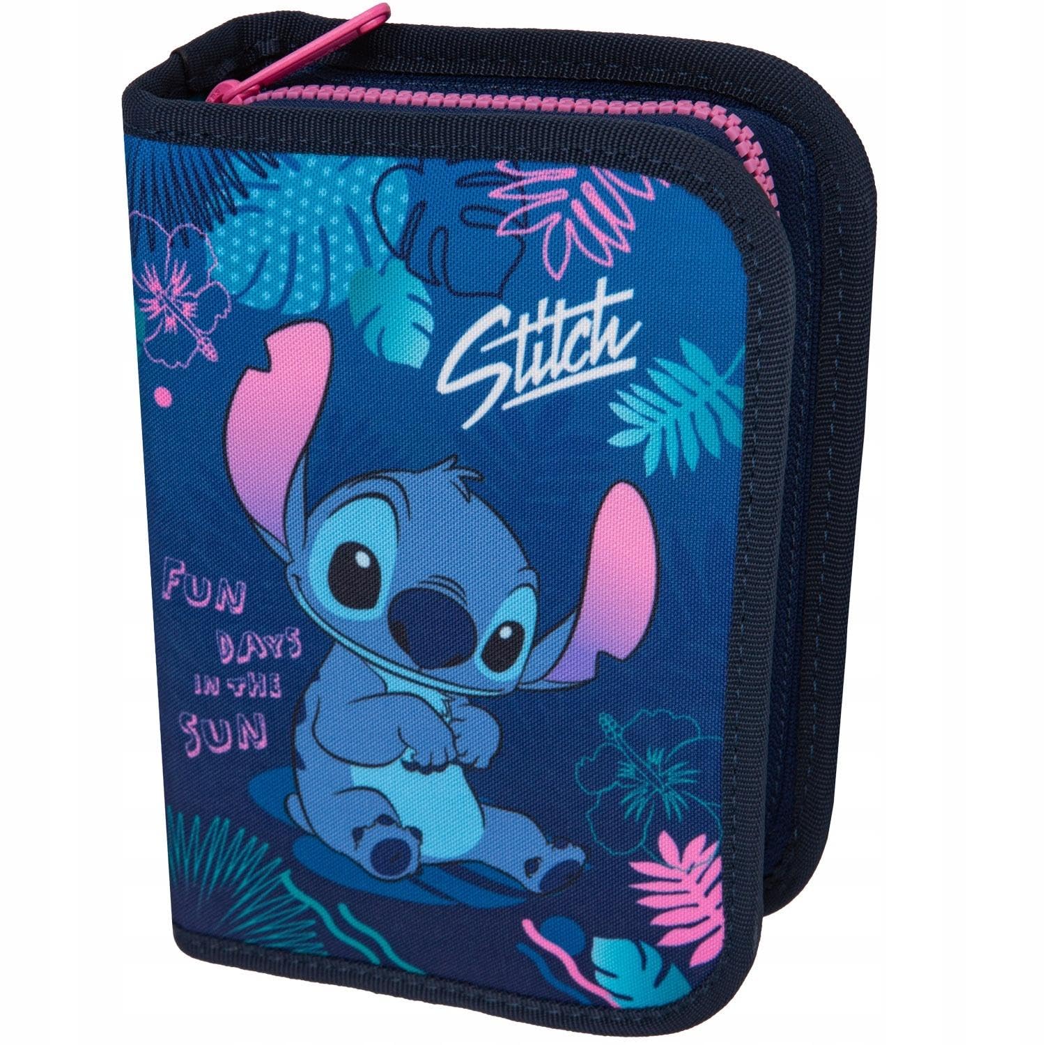PASO - Schulranzen für Jungen und Mädchen - Schul-Rucksack für Kinder mit Federmäppchen - Schuhbeutel und Hausaufgabenheft - Lilo und Stitch Motiv - 1-3 Klasse