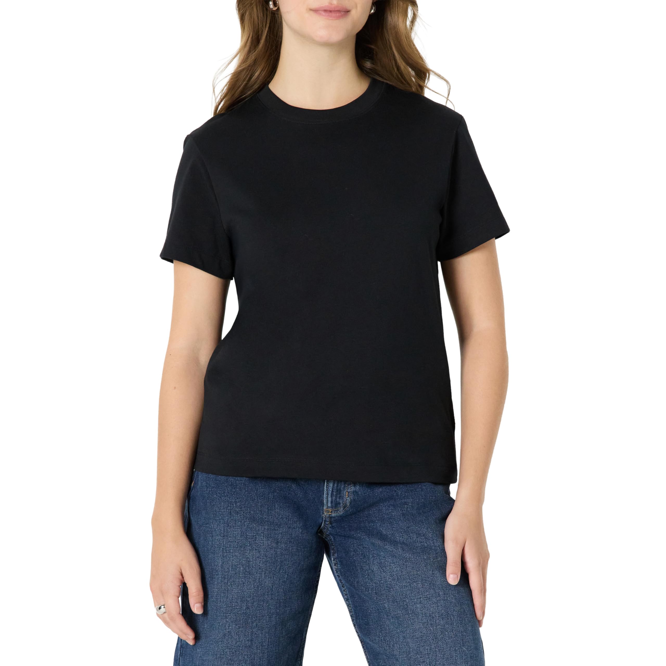Amazon Essentials Women's Relaxed-Fit Cotton Crewneck T-Shirt