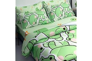 Cool Down with Froggy Comfort: MUSOLEI 7-Piece Frog Bedding Set