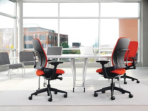 Miniatura 2 de Steelcase Leap Office Chair, Black Frame and Buzz2 Burgundy Fabric